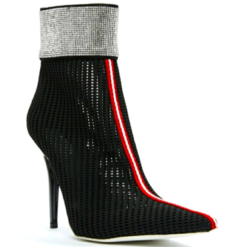 Jeffrey Campbell "2nd Base" mesh sporty booties.